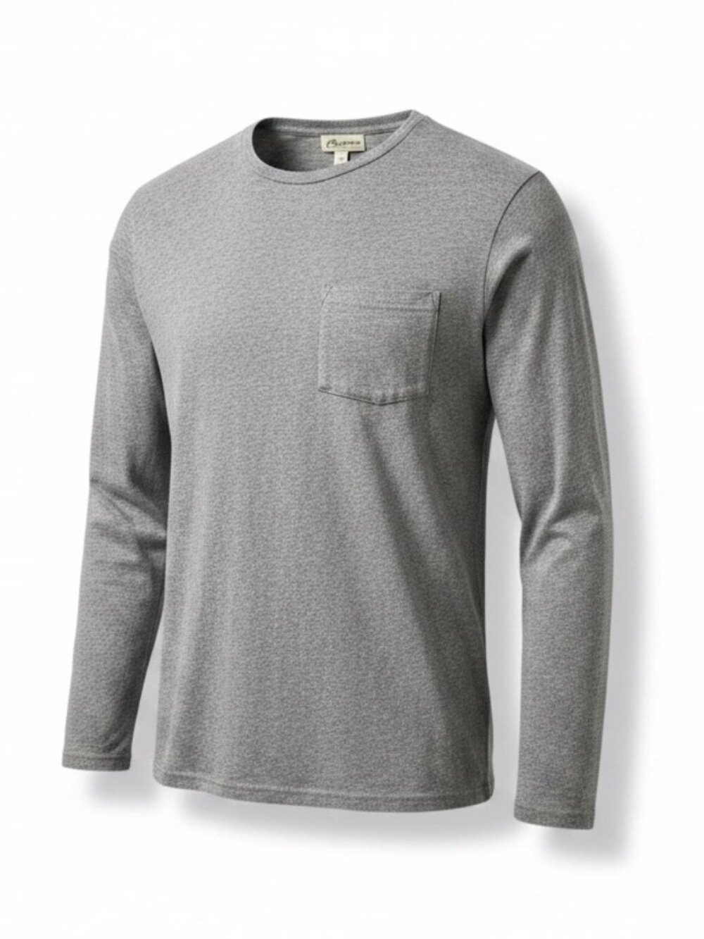 J.Crew Knit Goods Mens Large Gray Long Sleeve Pocket T-Shirt Made in Canada